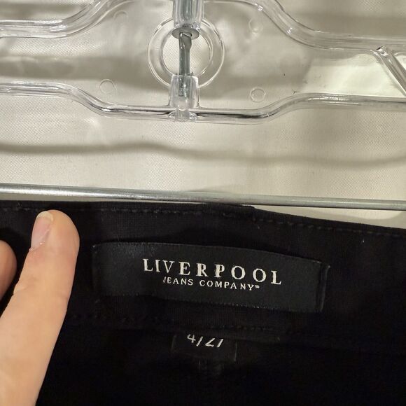 Liverpool Jeans Women's 4 27 Black Button Zip Mid Rise Stretch Cotton Blend - Picture 4 of 10